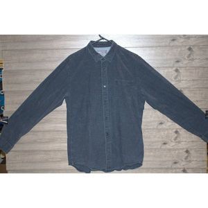 Men's Black Vince button down long sleeve shirt Size Large